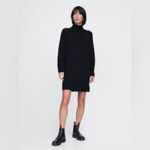 GAP Black Mini Turtleneck Dress